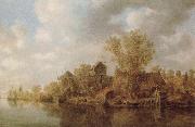 Jan van Goyen River Landscape oil painting artist